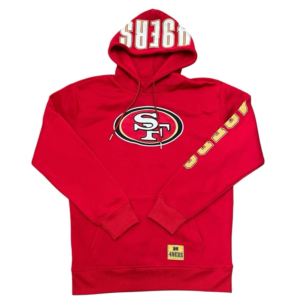 San Francisco 49ers Red Men's Medium Pullover NFL Team Apparel Stitched Logo NWT